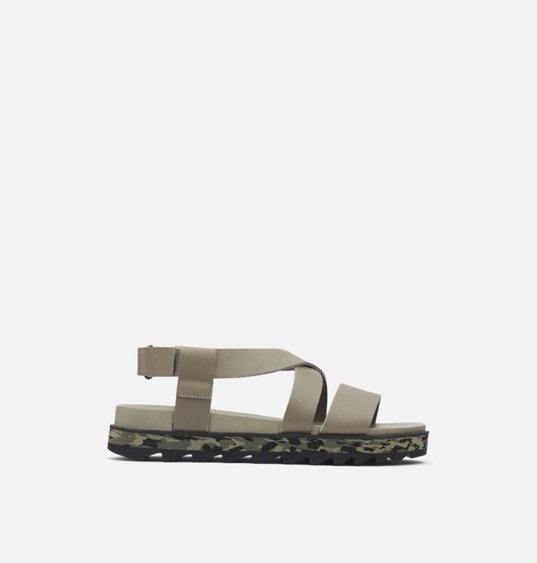 Sandalias Sorel Mujer - Roaming™ Criss Cross Flat Verde Oliva - 09864-WVIA